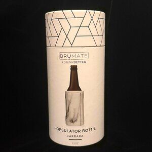 BrüMate Hopsulator Bott’l HBE12WM 12oz White Marble Triple-Insulated Cooler NWT